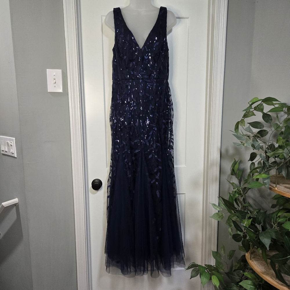 Ever Pretty Formal Sequin Evening Dress Navy 10